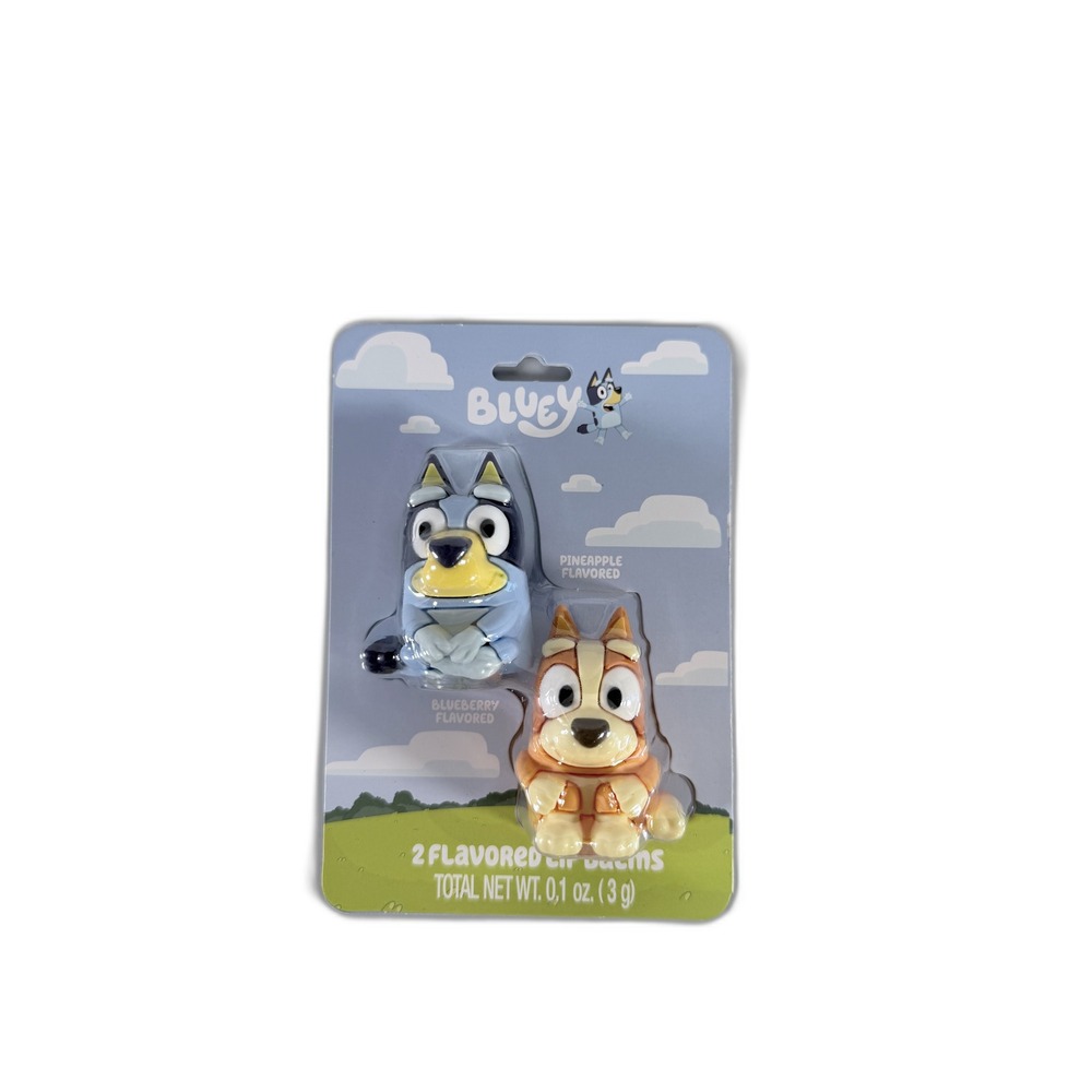 Bluey and Bingo 2 Pack‎ Flavored Lip Balm Blueberry Pineapple 0.1oz New